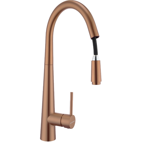 Baterie Bucatarie ECO Diamond PVD  Alama   Dus Extensibil Monocomanda Bronz