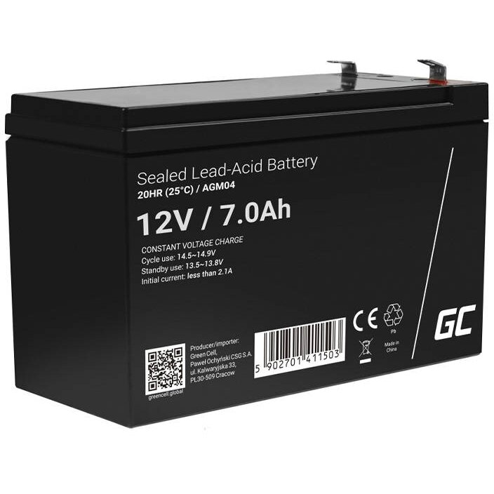 Baterie Reincarcabila AGM 12V 7Ah fara Mentenanta pentru UPS ALARM Negru