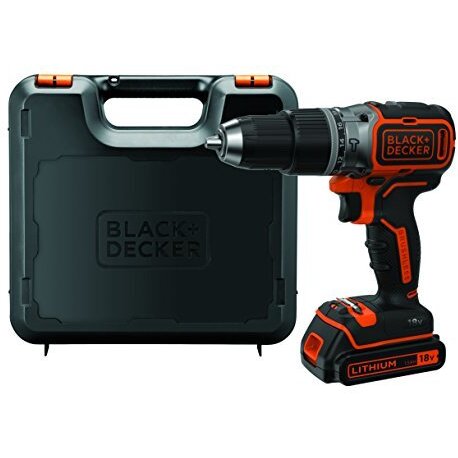 BLACK + DECKER cordless hammer BL188K, 18 Volt (black / orange, Li-ion battery pack 1.5Ah)