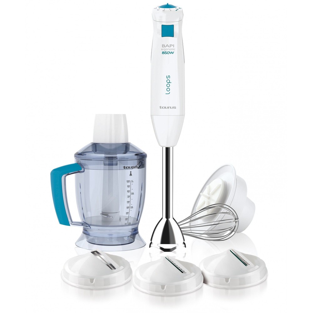 Blender Bapi 850 Loops Inox 850W 20 viteze 1 litru Alb/Albastru