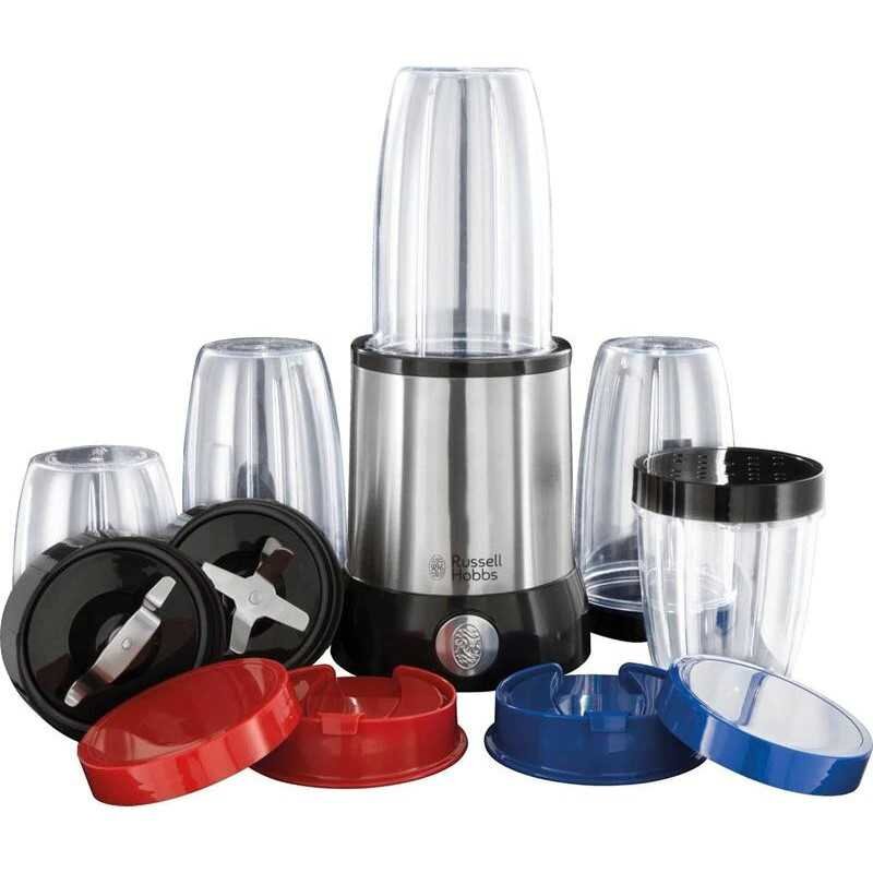 Blender NutriBoost  700W Set  15 Piese  Recipiente 700 Ml 2 Recipiente 350 Ml 2 Lame Negru