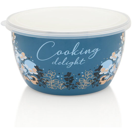 Bol cu Capac Cooking Delight Capacitate 1.7L Diametru 16CM Albastru