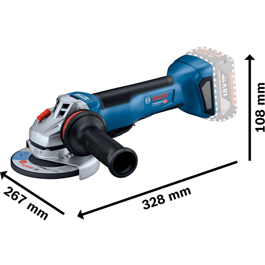 Bosch cordless angle grinder GWS 18V-10 P Professional solo, 125mm (blue/black, without battery and charger)
