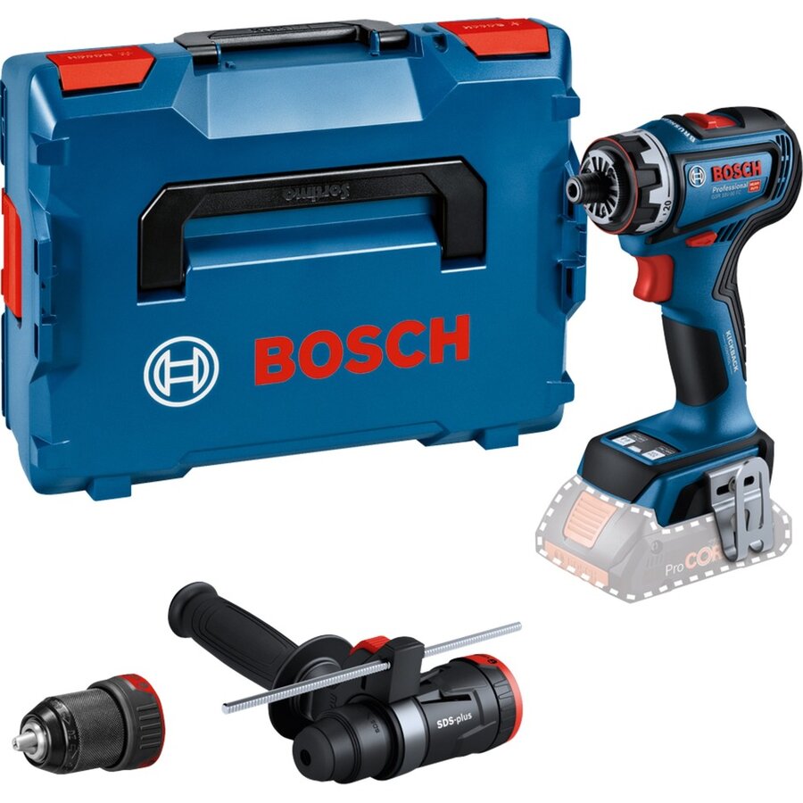 Bosch cordless drill driver GSR 18V-90 FC Professional solo, 18 volts (blue/black, without battery and charger, in L-BOXX)