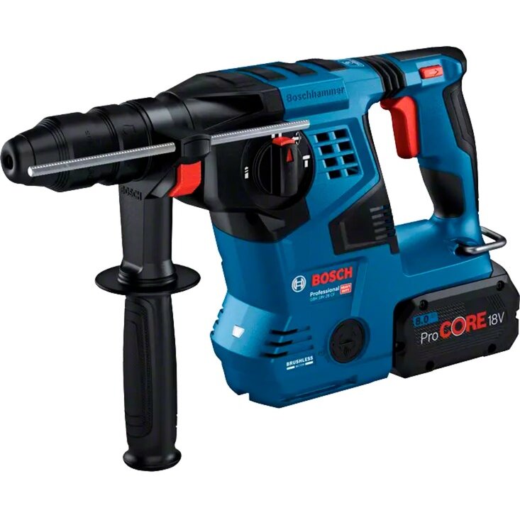 Bosch cordless hammer drill GBH 18V-28 CF Professional solo, 18 volts (blue/black, without battery and charger, Bluetooth, in L-BOXX)