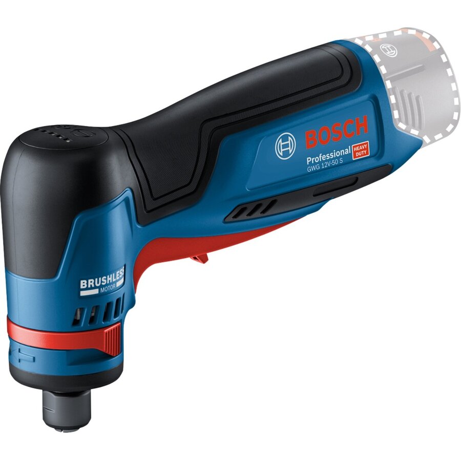 Bosch cordless straight grinder GWG 12V-50 S Professional solo (blue/black, without battery and charger, in L-BOXX)