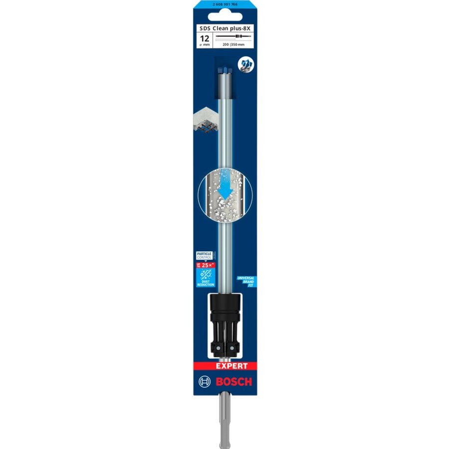 Bosch Expert hammer drill SDS Clean plus-8X, 12mm (working length 200mm, suction drill)