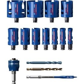 Bosch Expert hole saw set 'Construction Material', O 20-76mm, 15 pieces (with Power Change Plus adapter)