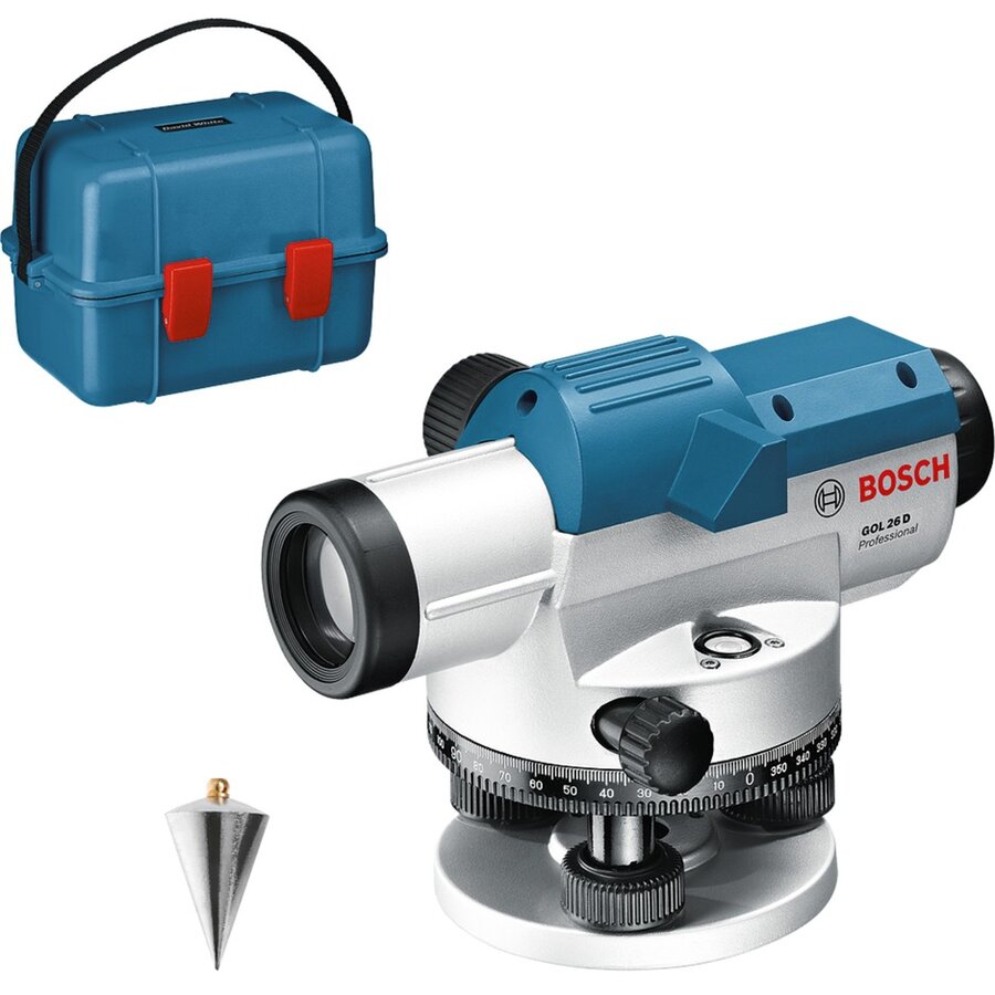 Bosch optical level GOL 26 D Professional (blue, case, measuring unit 360 degrees)