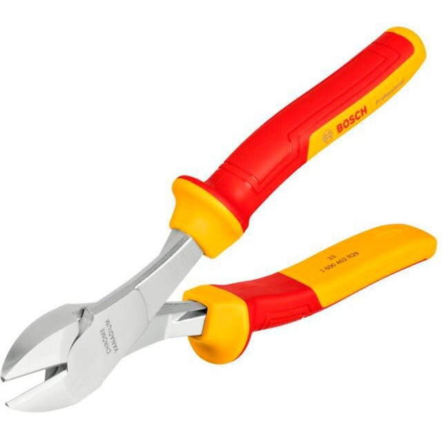 Bosch VDE Heavy-Duty Side Cutters Professional 200mm, Cutting Pliers (red/yellow)