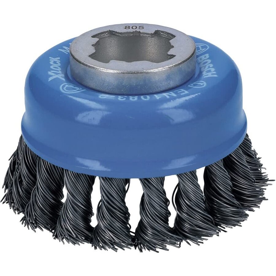 Bosch X-LOCK cup brush Heavy for Metal 75mm, knotted (O 75mm, 0.5mm wire)