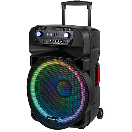 Boxa Activa Portabila KM1718  Acumulator 7000mAh 18inch 240W Telecomanda + 2 Microfoane Negru