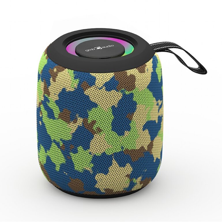 Boxa Portabila SPK-BT-LED-05-CM Baterie 1200mAh microSD USB Radio FM Iluminare LED Suport Functie TWS BT 5.3SPK-BT-LED-05-CM RMS 8W Camuflaj