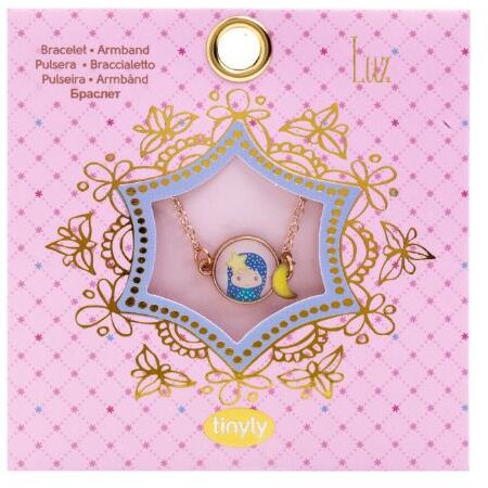 Bratara Fetite Luz cu Medalion Reglabila Auriu