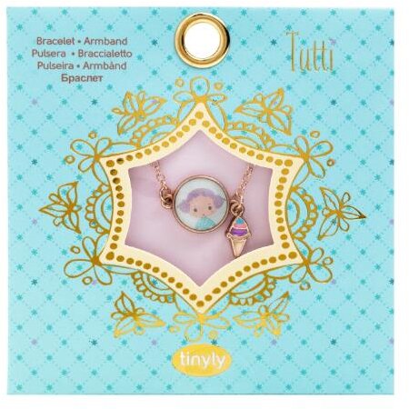 Bratara Fetite Tutti cu Medalion Reglabila Auriu