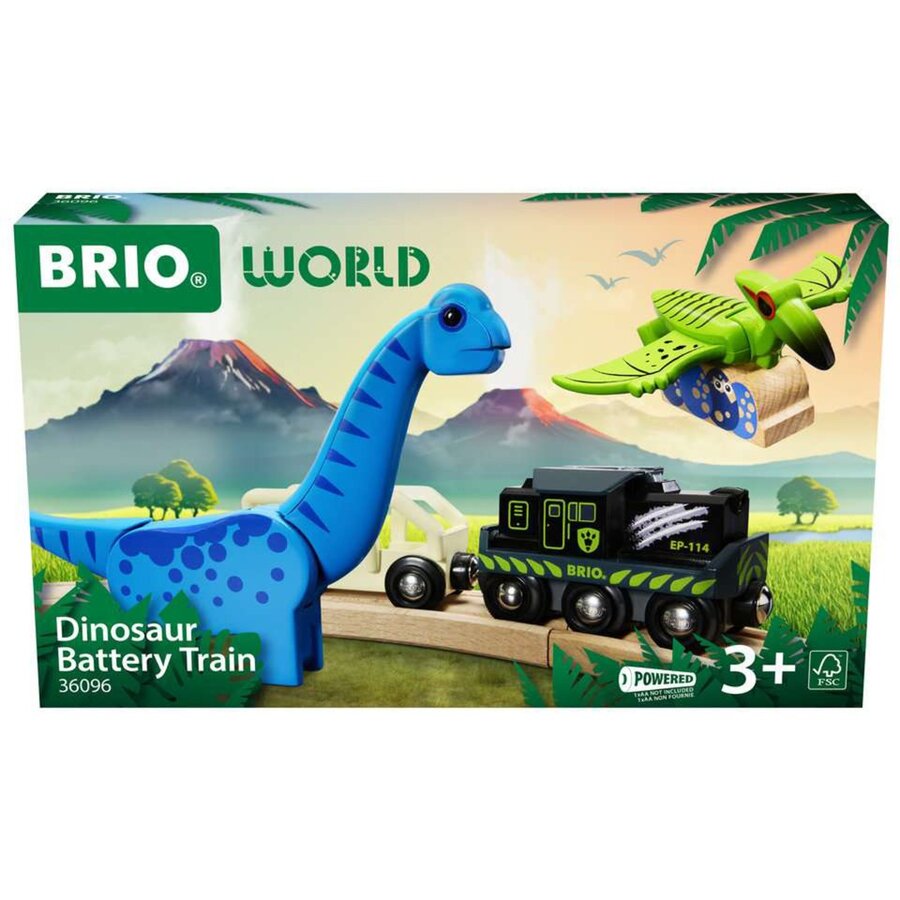 BRIO World Dinosaur Battery Train, Toy Vehicle