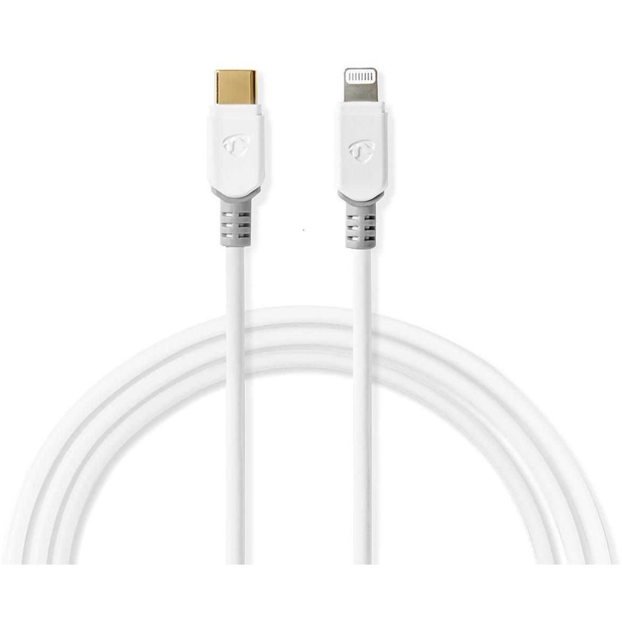Cablu Apple Lightning 8-Pin Tata la USB-C Tata 3m Alb