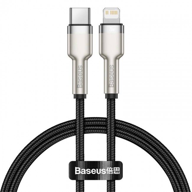 Cablu Date/Incarcare USB-C - Lightning  PD 20W 0,25m Negru