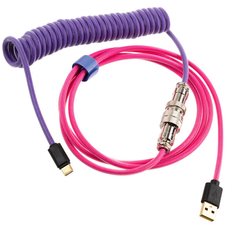 Cablu Date/Incarcare USB Type C USB Type A 1.8m Roz/Mov