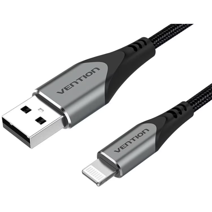 Cablu Date LABHF USB 2.0  Lightning 2.4A 1m  Gri