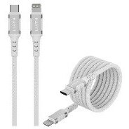 Cablu Date Magnetic USB Type C Lightning 1m Alb