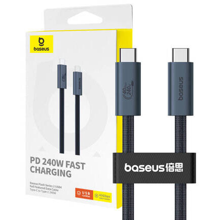 Cablu Date Quick Charge USB-C Flash 240W 1m Negru