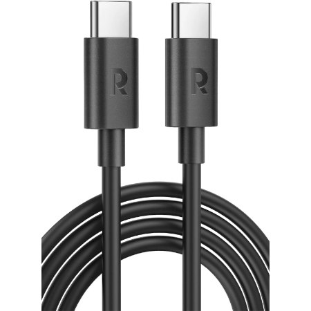 Cablu Date RP-CB1021  USB-C la UBS-C  TPE  1m  Negru
