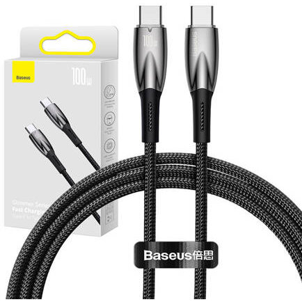 Cablu Date USB-C - USB-C  Glimmer Series 100W 1m Negru