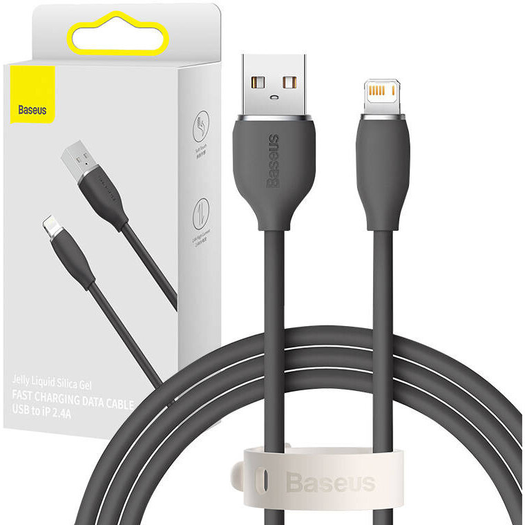 Cablu Date USB A Lightning 2.4A 1.2m Negru