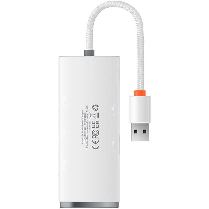 Cablu de date Lite Series, USB - 4x USB 3.0, 5Gbps, 25cm, Alb