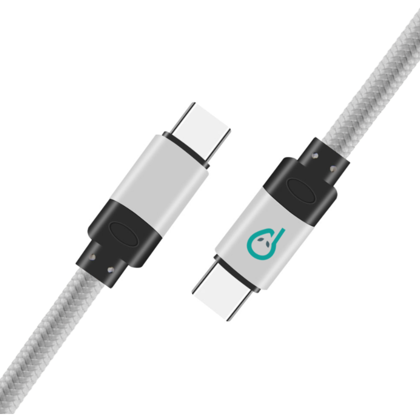 Cablu de date Pentru Smartphone USB Type-C La USB Type-C 1.8m Argintiu