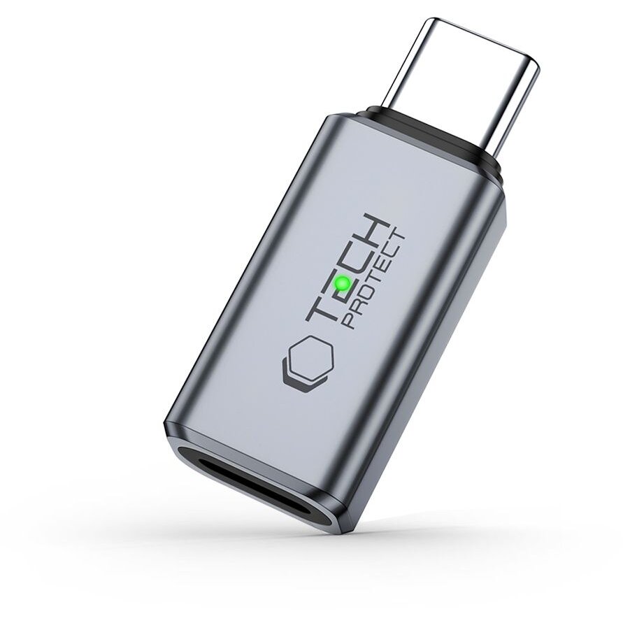 Cablu de date UltraBoost Audio, mama Lightning la tata USB-C, Gri