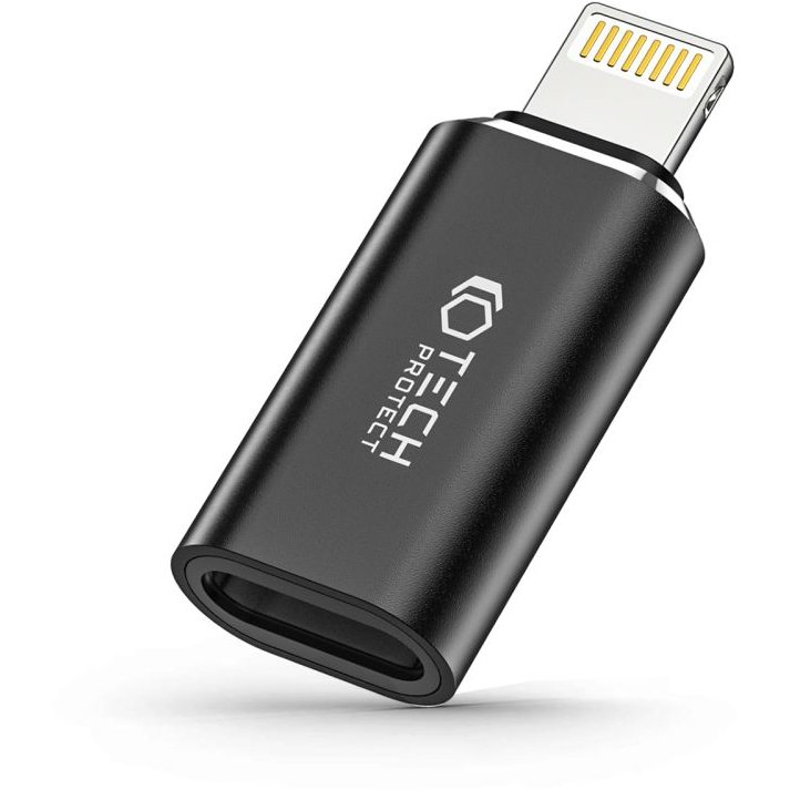 Cablu de date UltraBoost, mama USB-C la tata Lightning, Negru