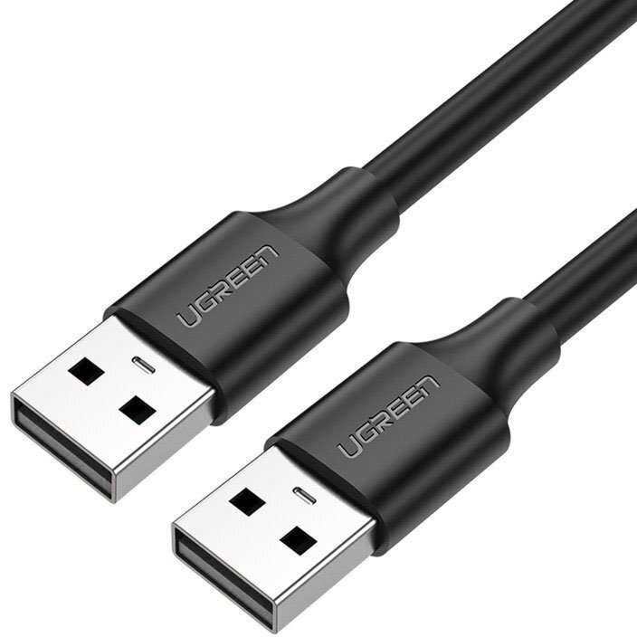 Cablu de date US128, USB 2.0 la USB 2.0, Nickel, 480 Mbps, 1m, Negru