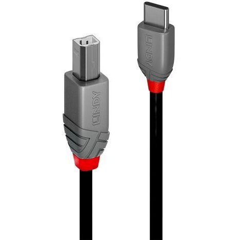 Cablu de date USB-A 2.0 -  USB-B 2.0  480Mbps 2m Negru
