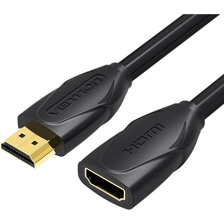 Cablu de date VAA-B06-B100, HDMI tata - HDMI mama, 4K, 30Hz, 3D, 1m, Negru
