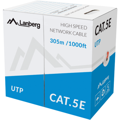 Cablu retea U/UTP Cat 5E 305m Yellow