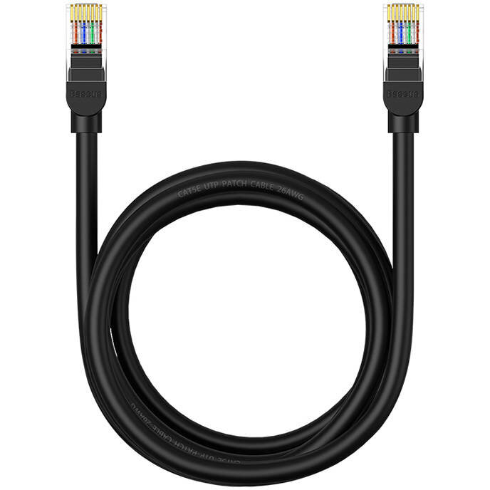 Cablu Retea UTP Cat 5E 2m Black