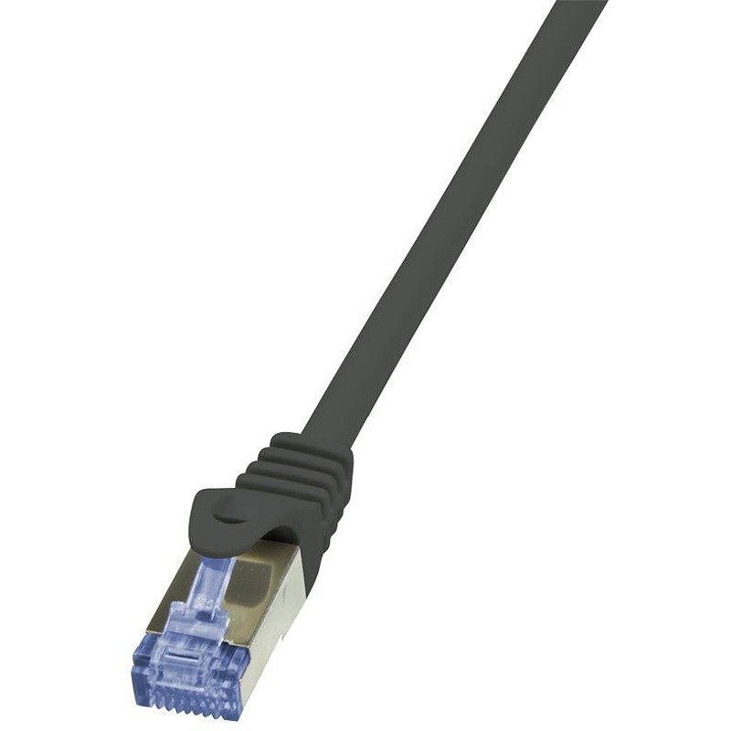Cablu S/FTP PrimeLine Patchcord Cat 6A 10G 10m Negru