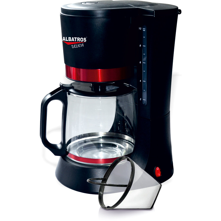 Cafetiera Delicia 680W 1.2l negru / rosu