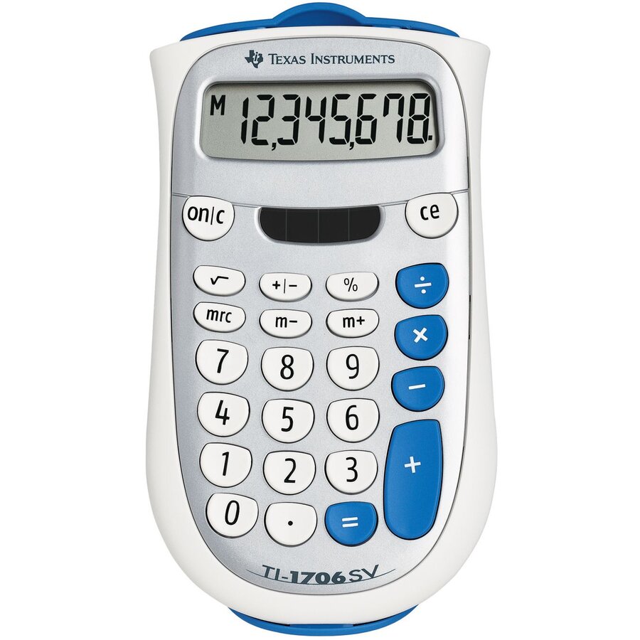 Calculator de Birou TI-1706 SV (TI000034) 8 Cifre Gri/Alb