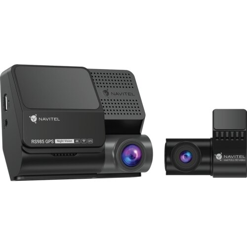 Camera Auto Duala RS985 4K de Bord + Spate Night Vision GPS Senzor G Negru