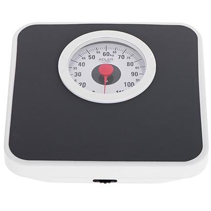 Cantar Corporal Mecanic Precizie 1kg 26 x 26.5 x 5.2cm Negru/Alb