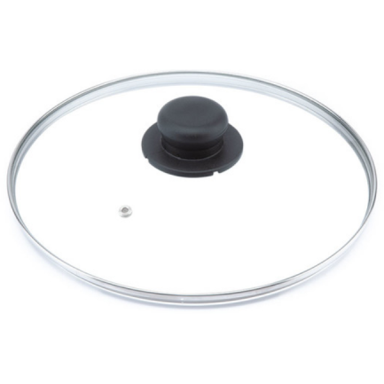 Capac sticla temperata CO330PI margine si maner din inox 18/10 4mm 30cm