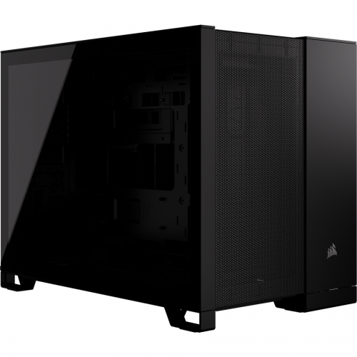 Carcasa 2500D AIRFLOW Tempered Glass Micro-ATX Fara Sursa Negru