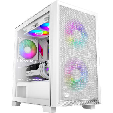 Carcasa C3D310 ARGB WH  MiniTower Tempered Glass  Alb