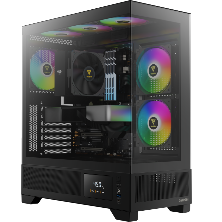 Carcasa PC Atlas M1 Mid Tower fara Sursa Negru