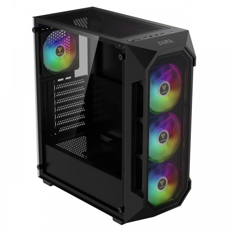 Carcasa PC Aura GC1 Elite aRGB Mid Tower fara Sursa Negru