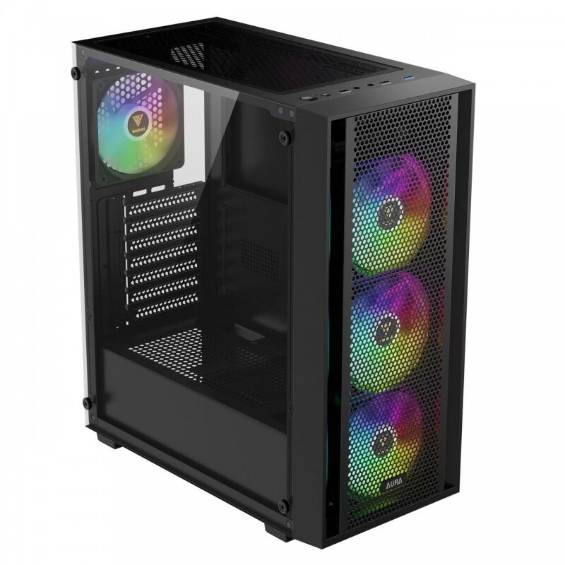 Carcasa PC Aura GC2 Elite aRGB Mid Tower fara Sursa Negru