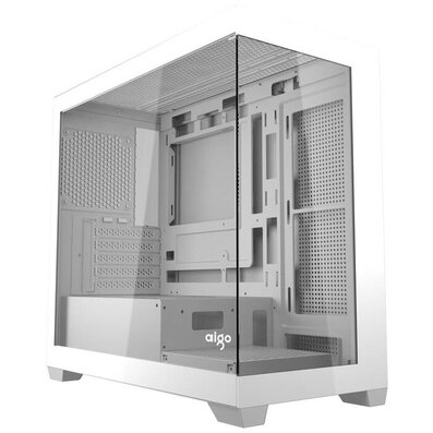 Carcasa pentru Computer C218M Mini Tower M-ATX ITX + 6 Ventilatoare ARGB Alb